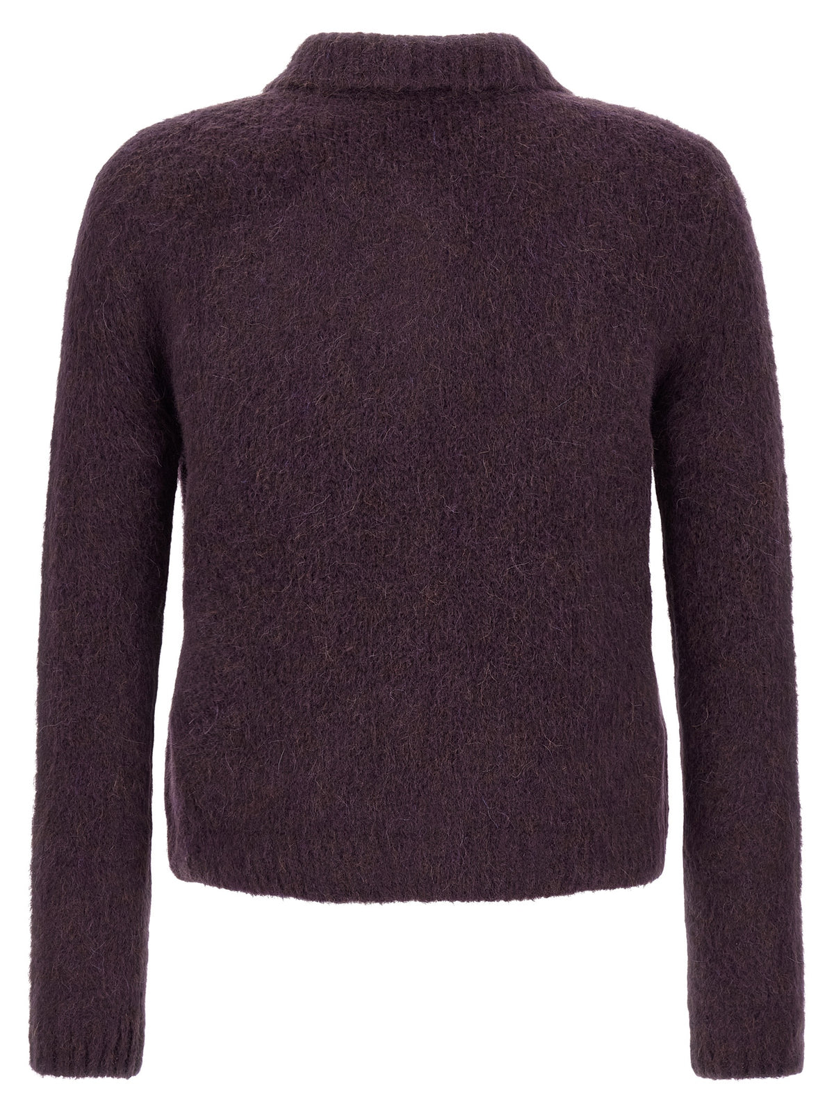 Dries Van Noten Purple Wool Cardigan