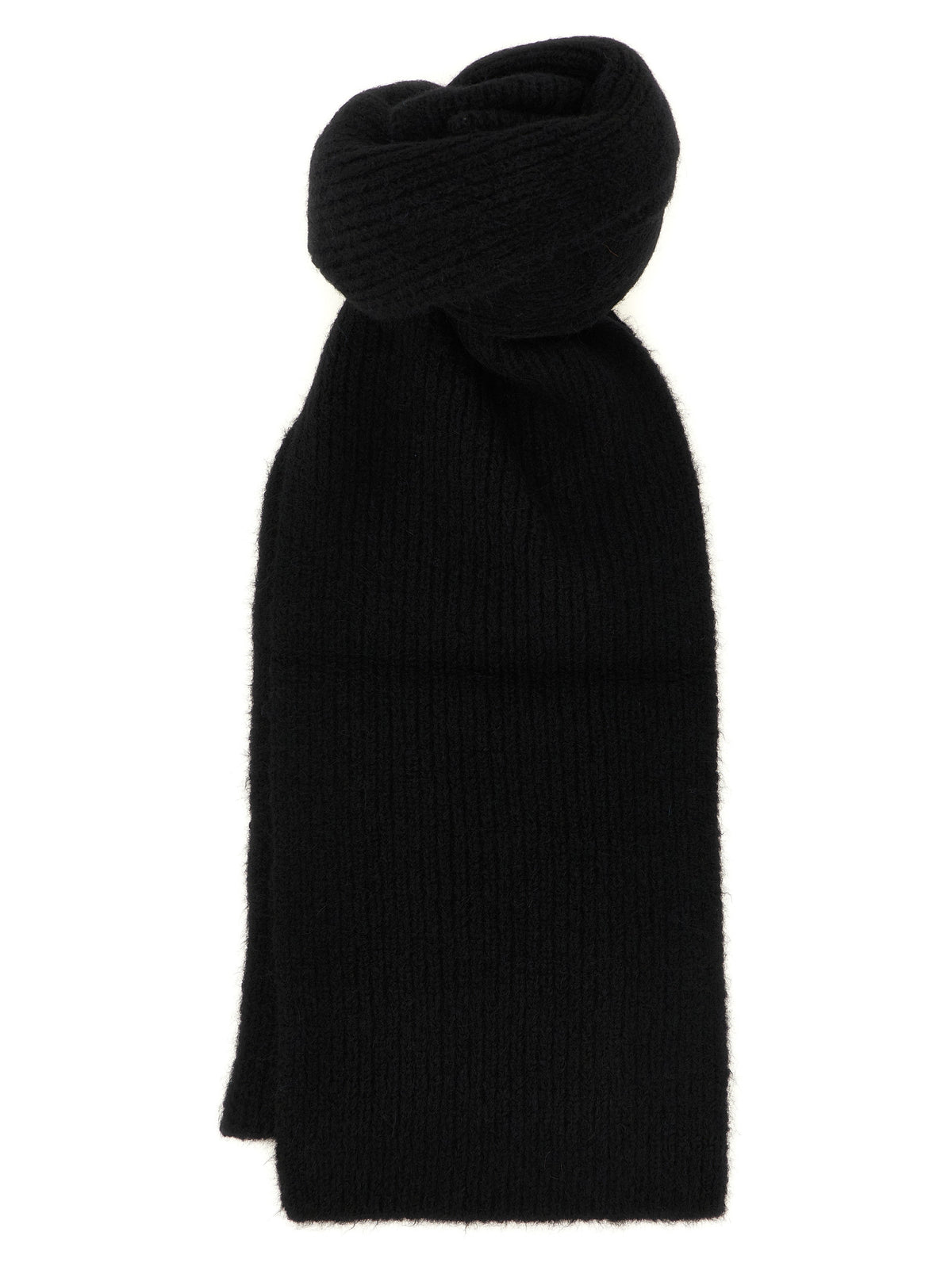 Dries Van Noten Black Wool Foulard