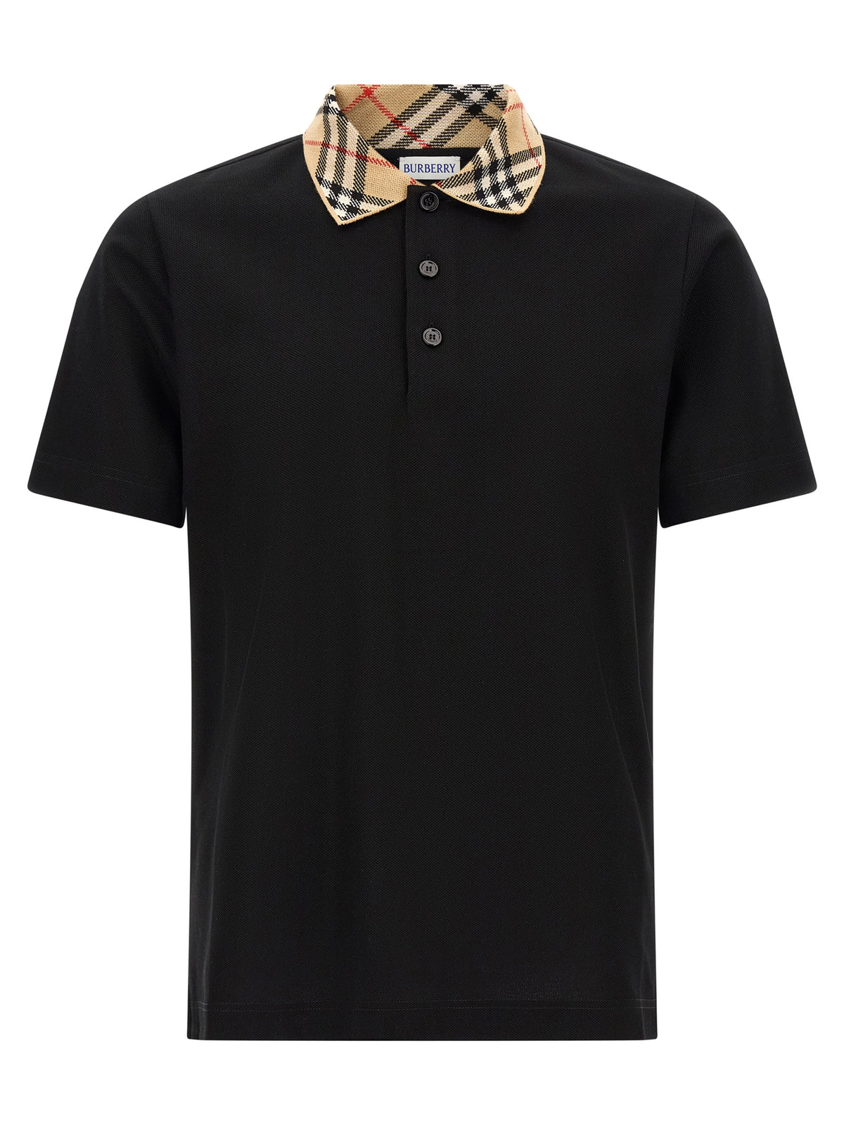 Burberry Black Cotton Polo Shirt