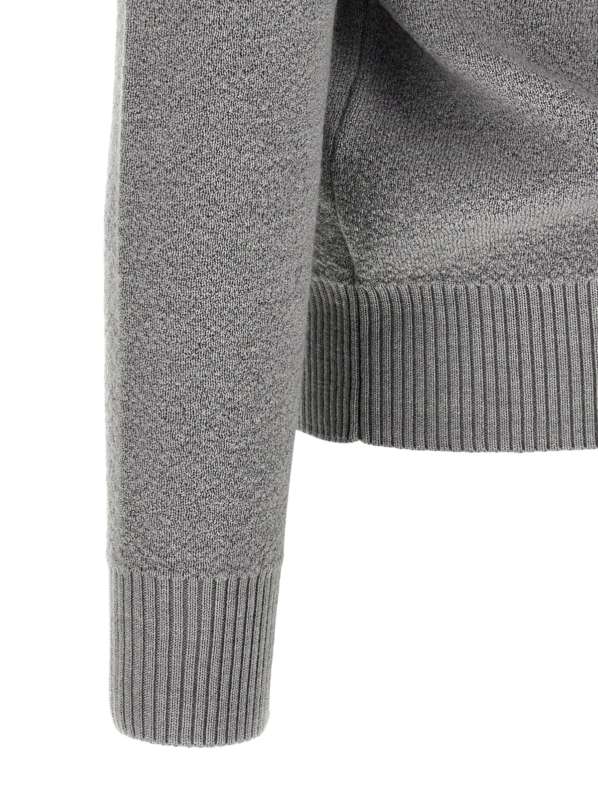 Stone Island Gray Virgin Wool Cardigan