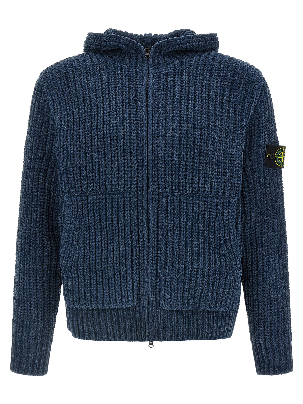 Stone Island Blue Cotton Cardigan