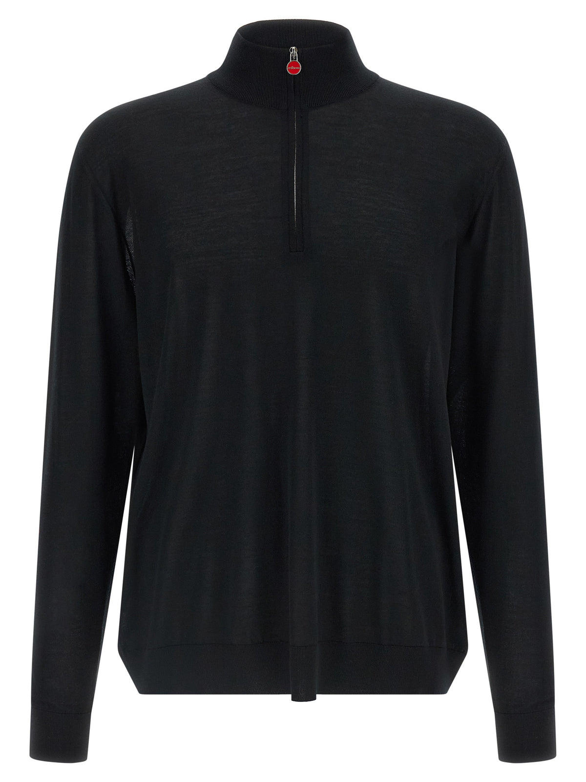 Kiton Black Wool Cardigan