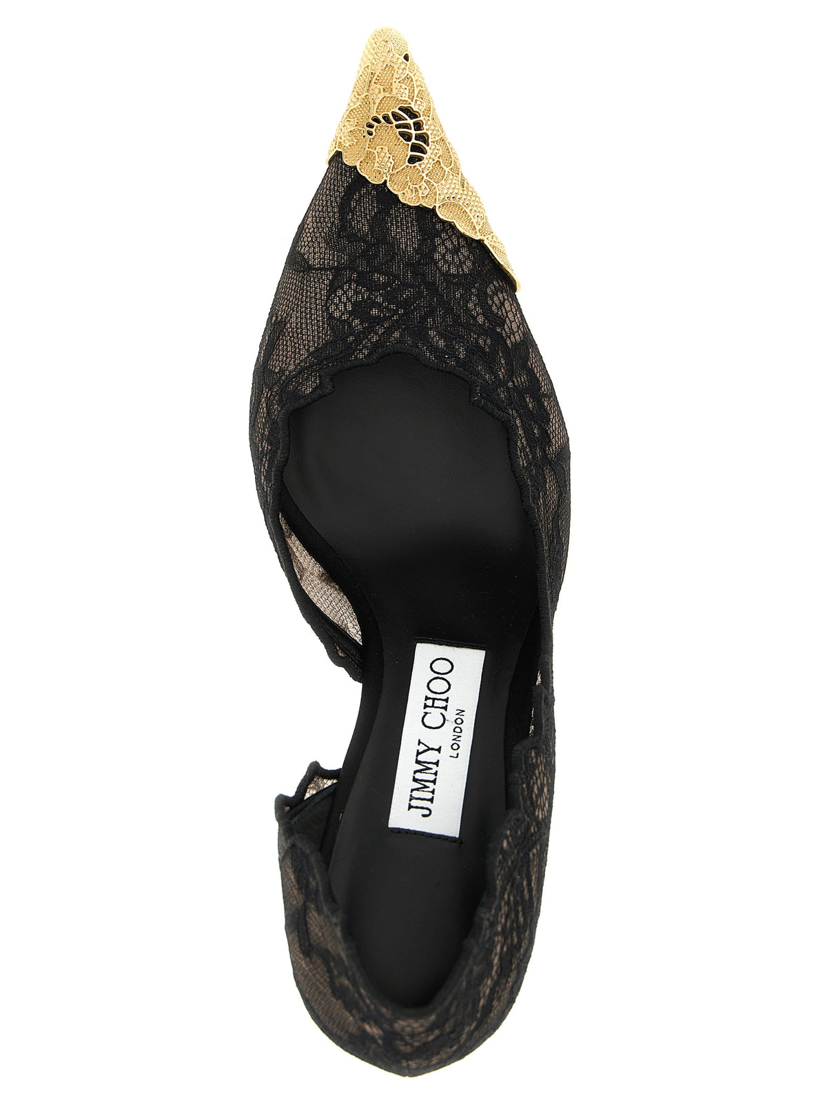 Jimmy Choo Black Tencel Mid Heel Pumps