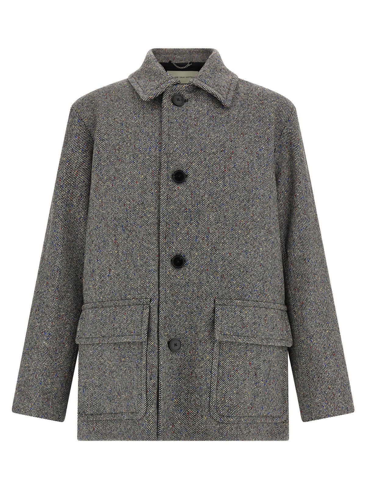 Dries Van Noten Gray Wool Coat
