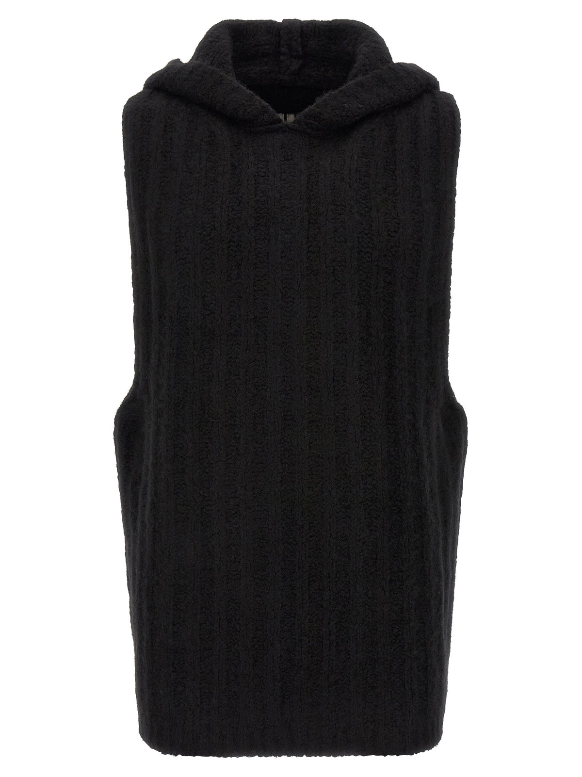 Rick Owens Black Cashmere Sleeveles Sweater