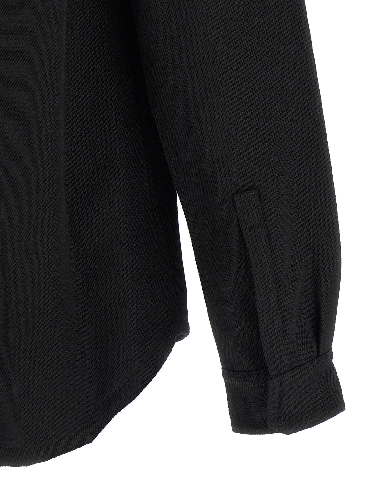Rick Owens Black Cotton Full-Length Jacket