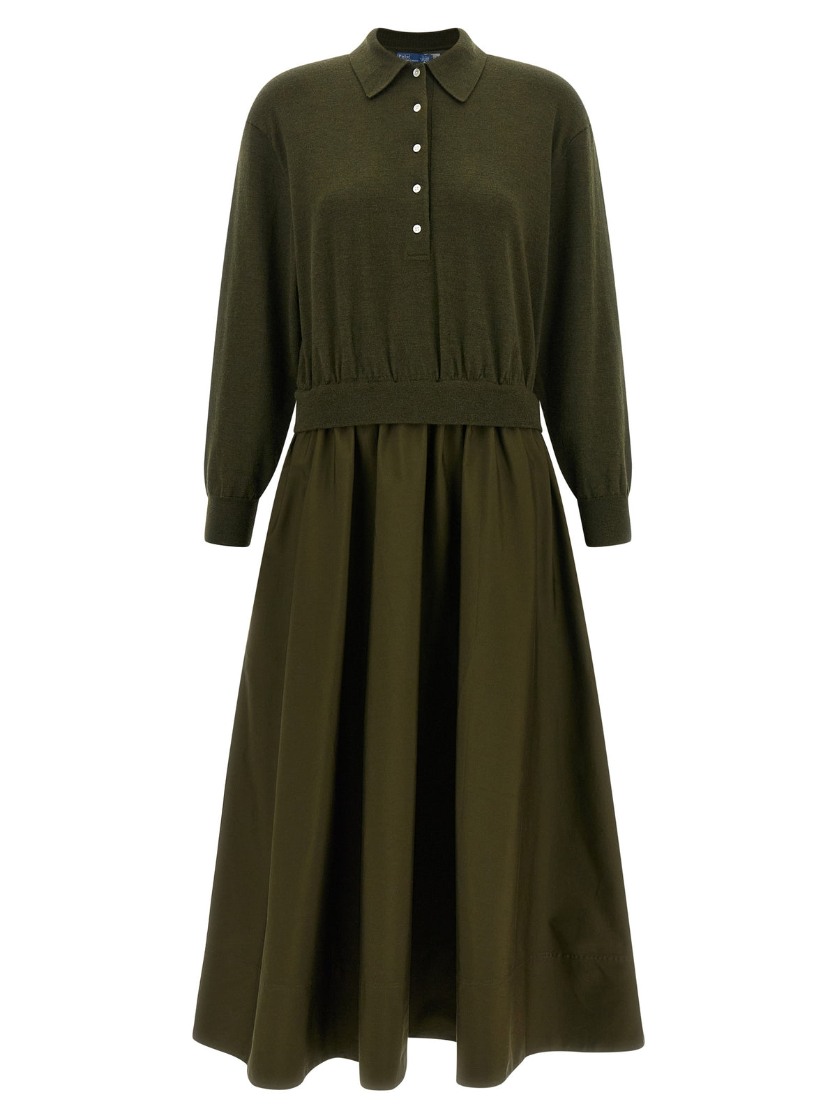 Polo Ralph Lauren Bicolor Wool Long Dress