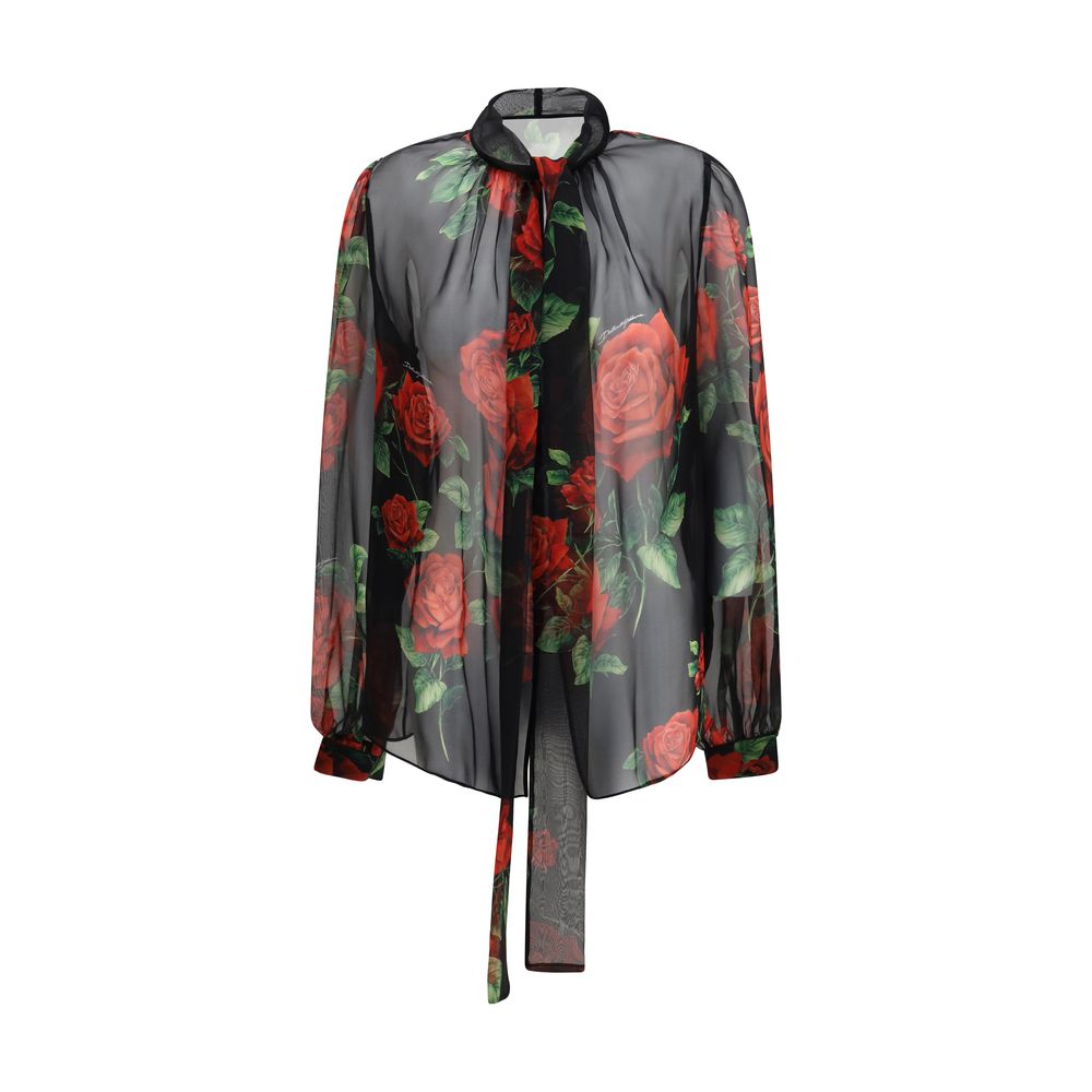 Dolce & Gabbana Black Silk Blouse