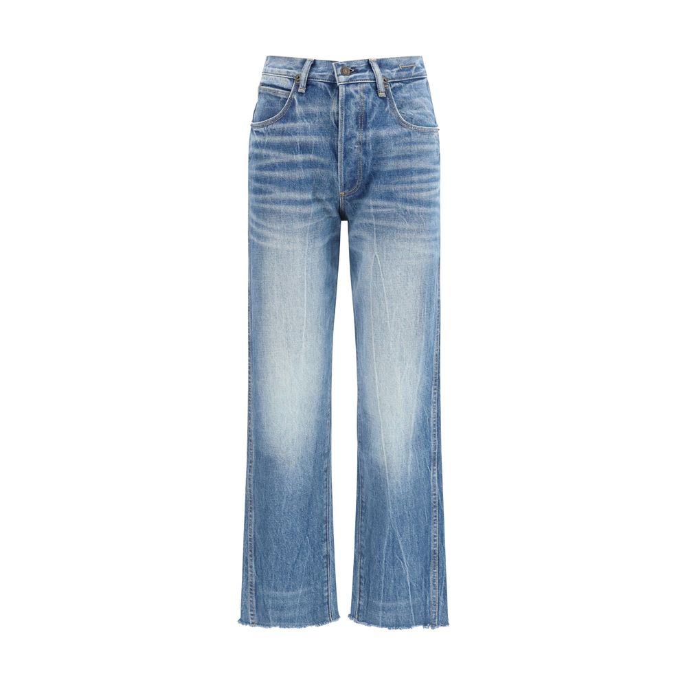 Tom Ford Blue Cotton Bootcut Jeans