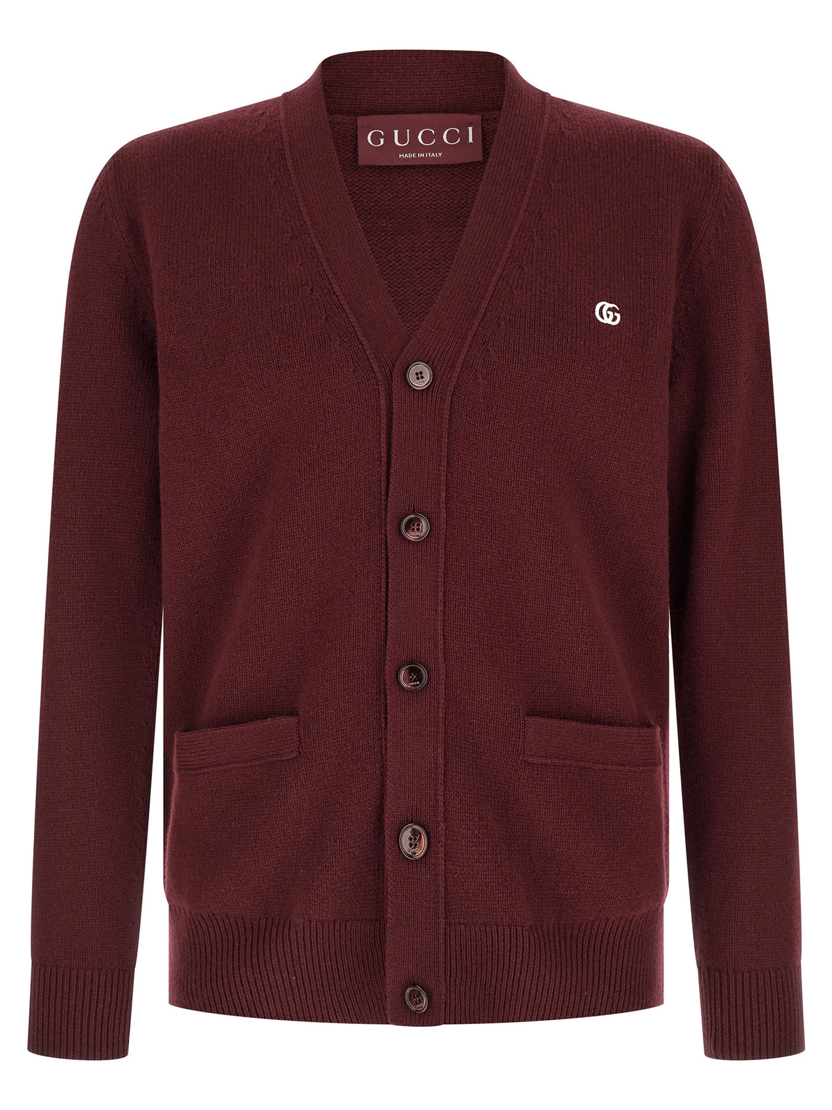 Gucci Bordeaux Cashmere Cardigan