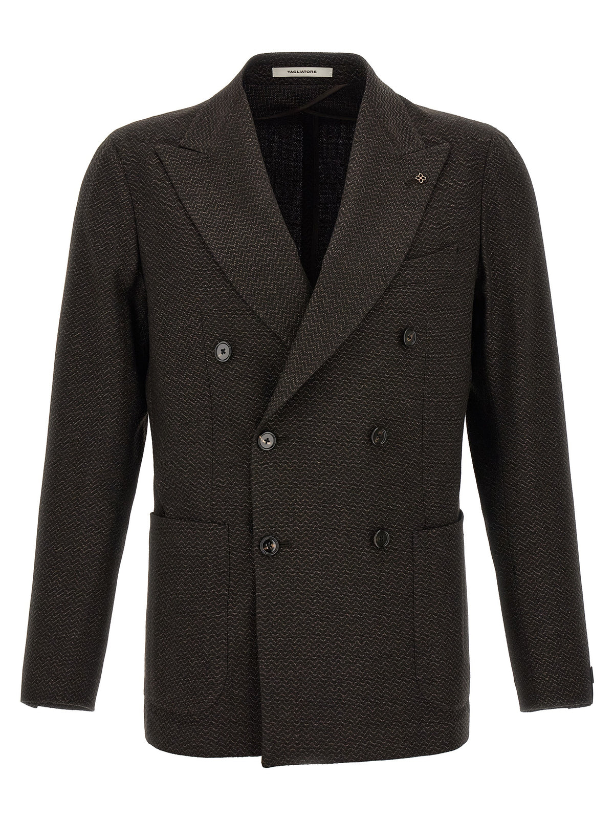 Tagliatore Brown Virgin Wool Blazer