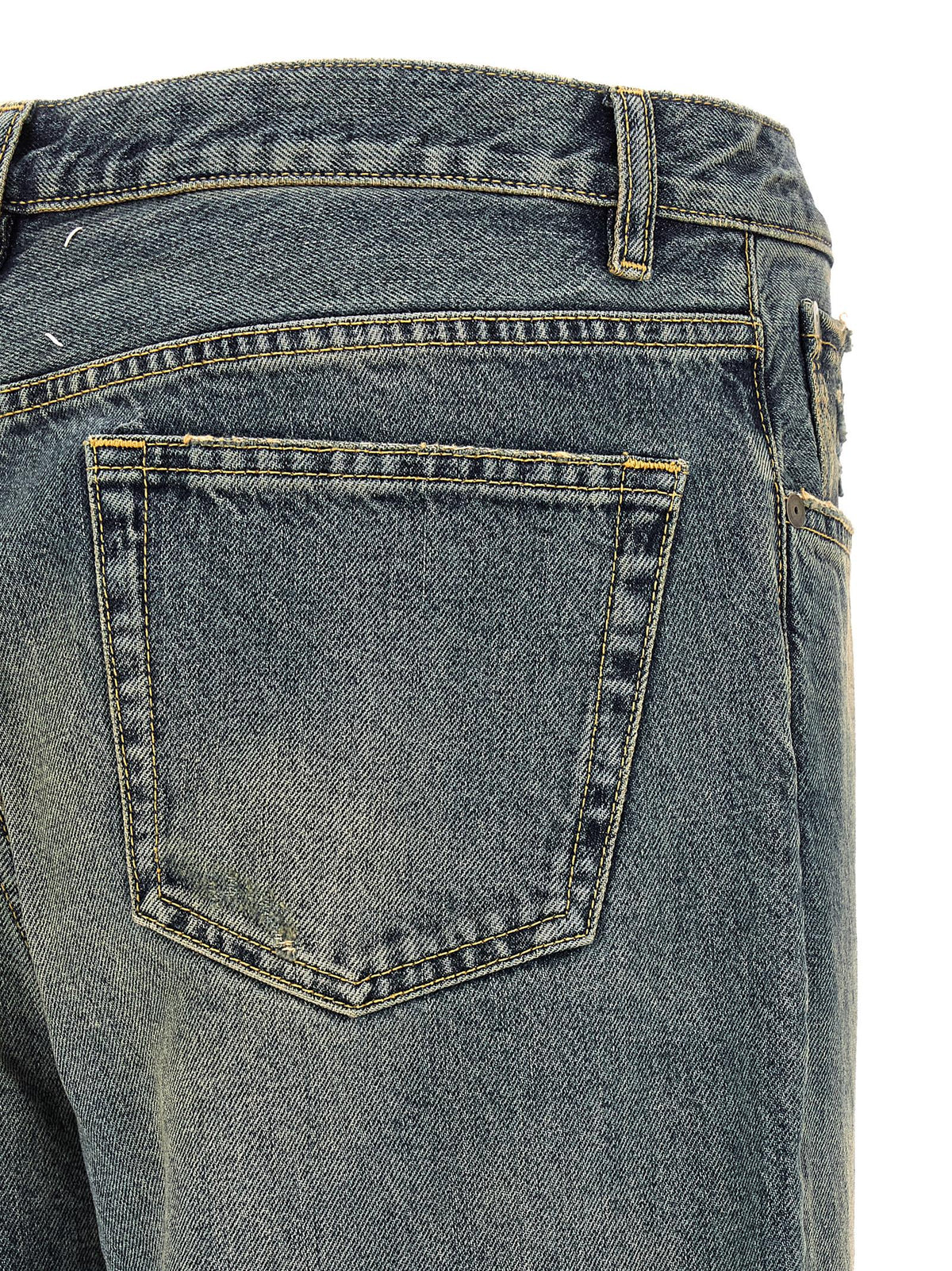 Maison Margiela Blue Cotton Straight-Leg Jeans