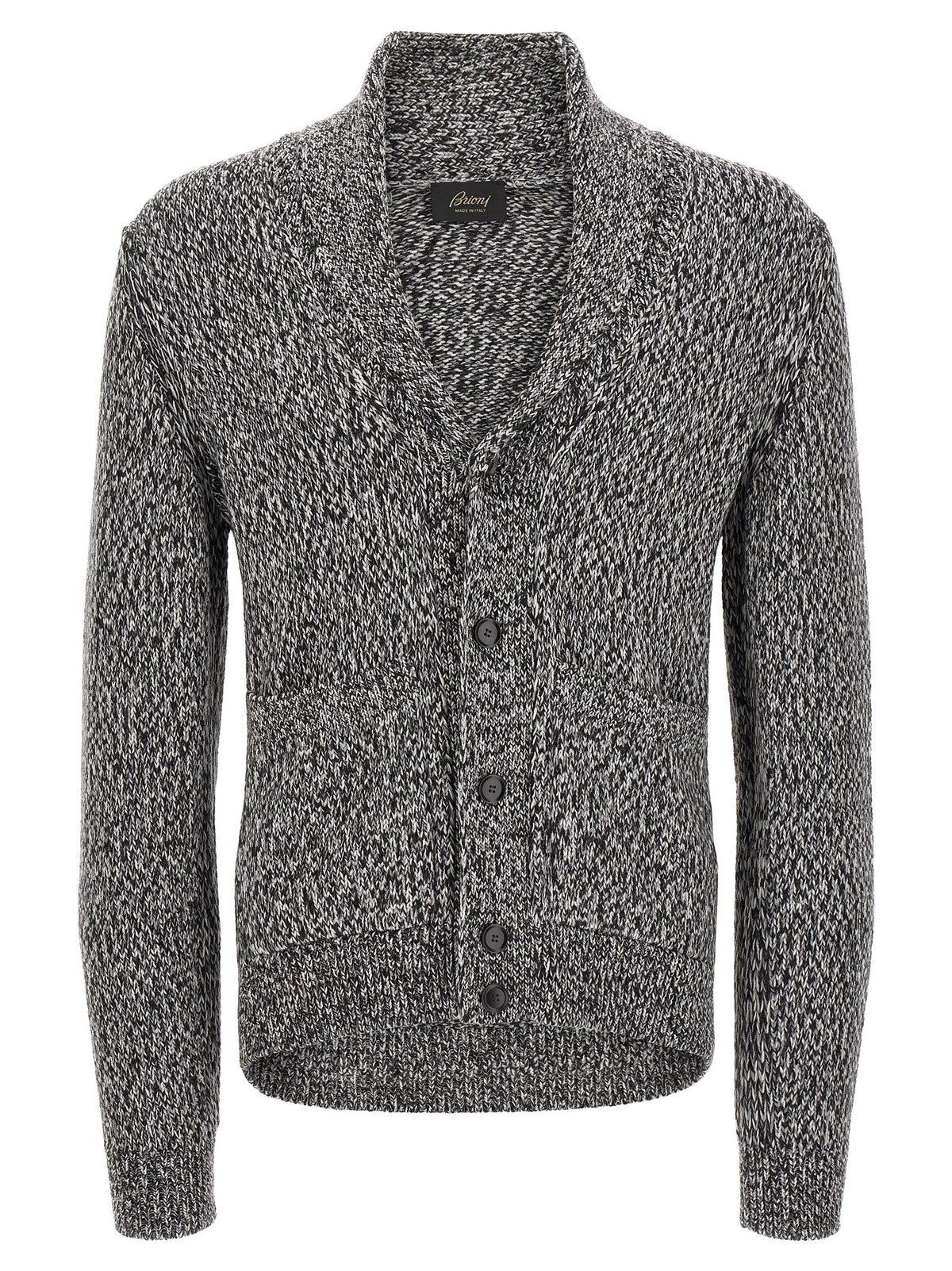 Brioni Bicolor Wool Cardigan