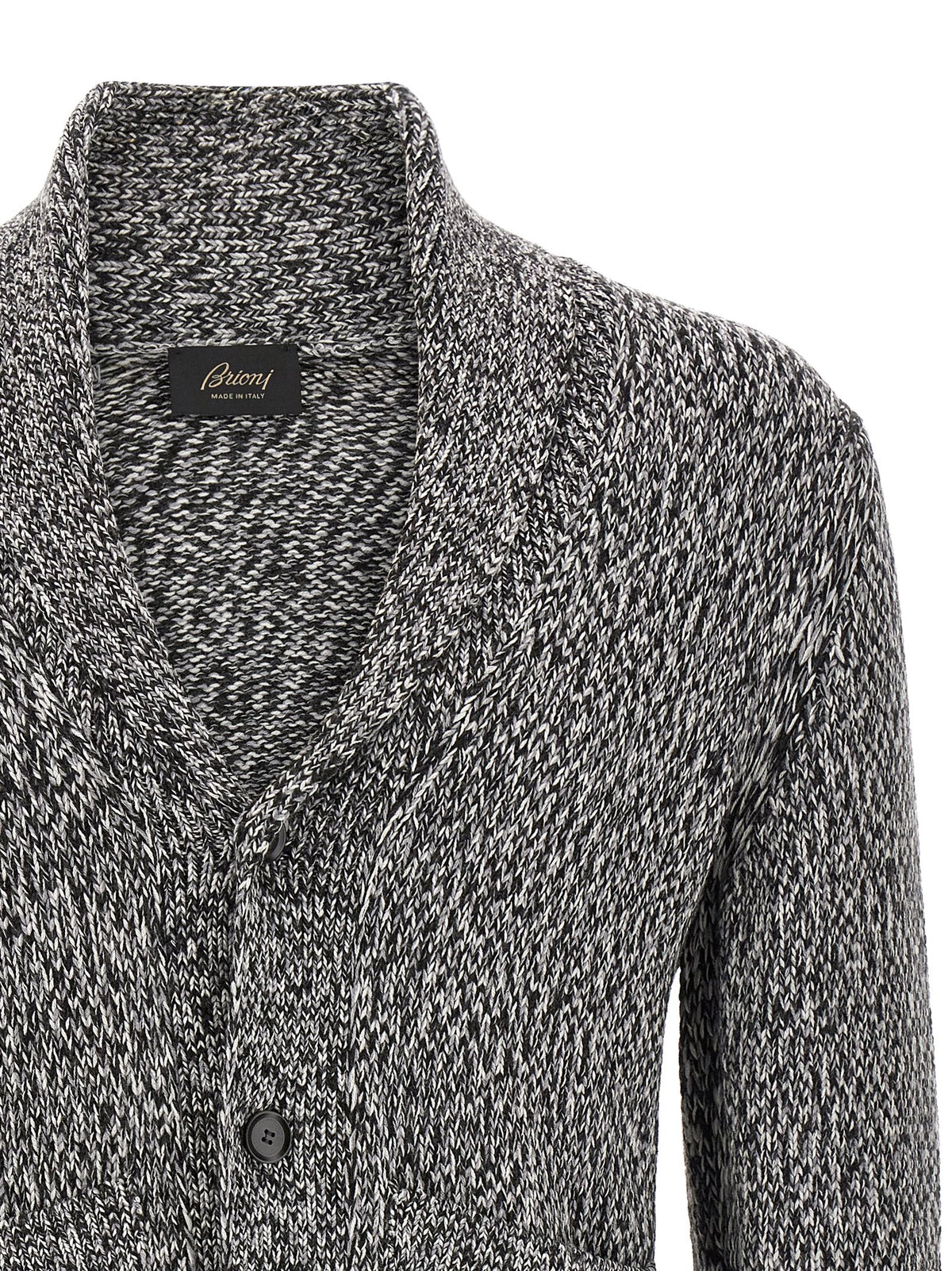 Brioni Bicolor Wool Cardigan