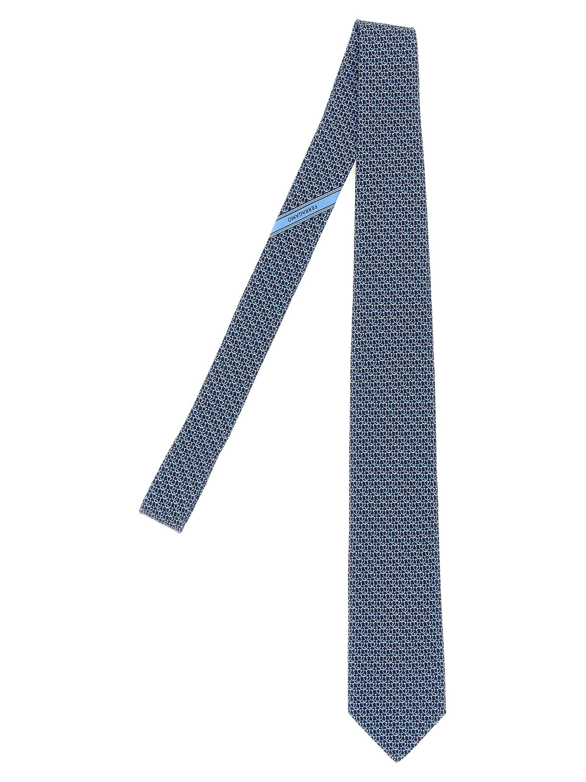 Ferragamo Blue Silk Scarf