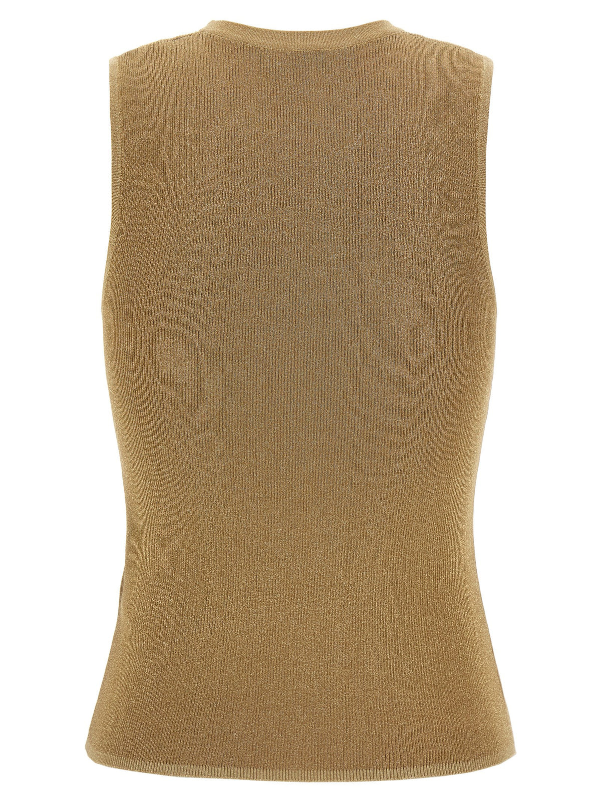 Max Mara Gold Polyamide Sleeveles T-Shirt
