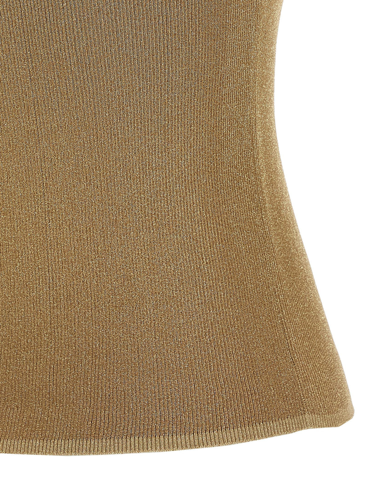Max Mara Gold Polyamide Sleeveles T-Shirt