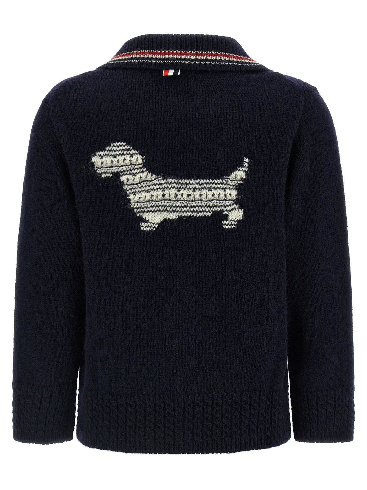 Thom Browne Blue Wool Cardigan