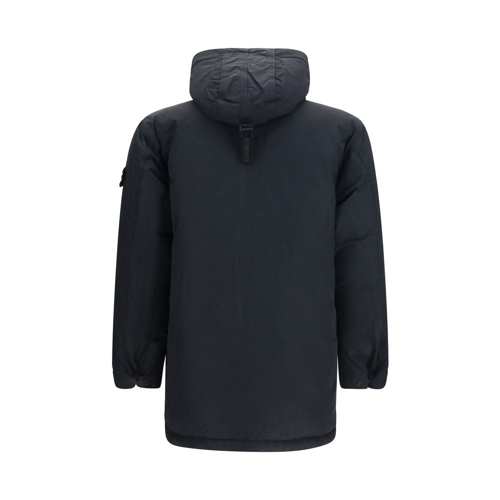Stone Island Black Polyester Full-Length Jacket