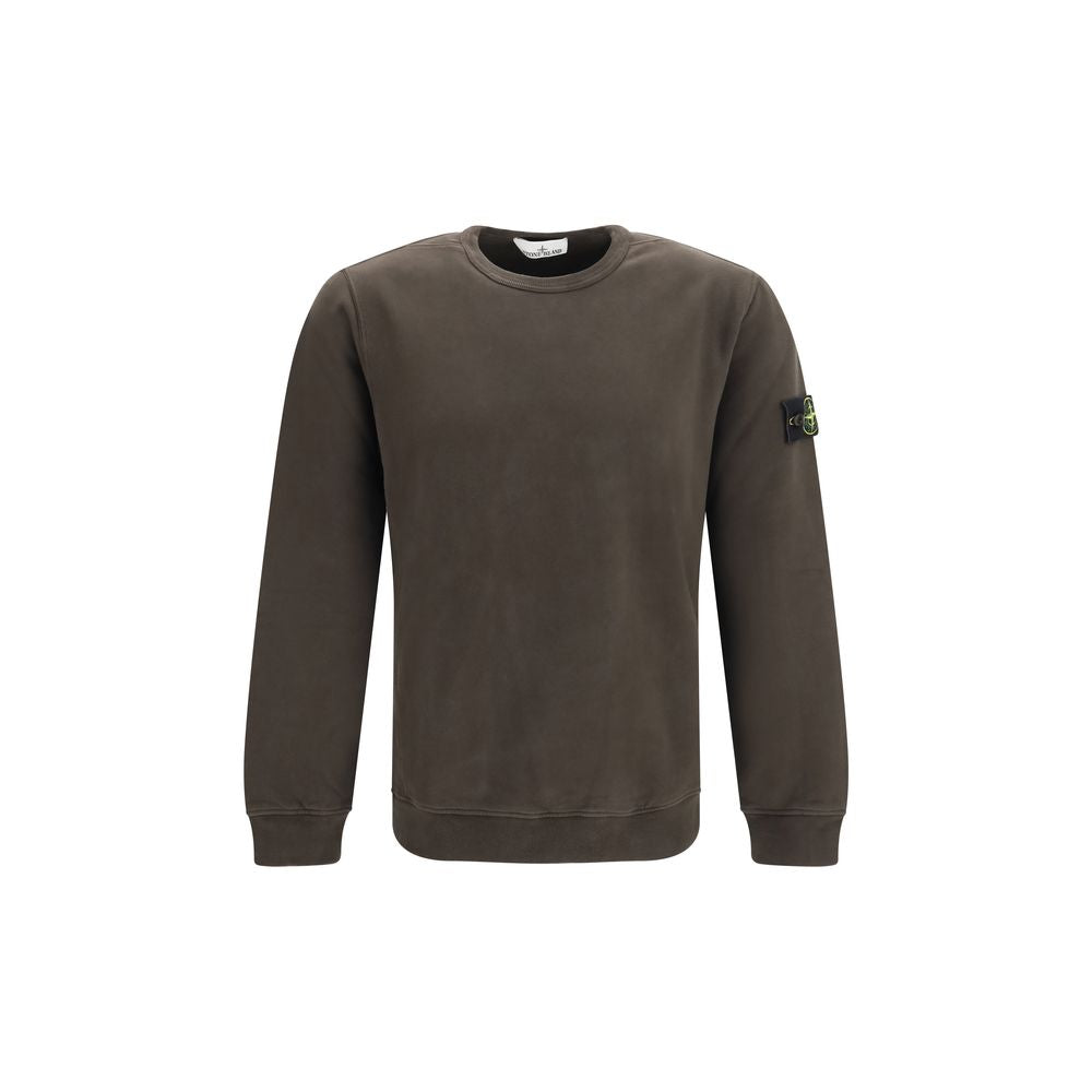 Stone Island Brown Cotton Sweatshirt