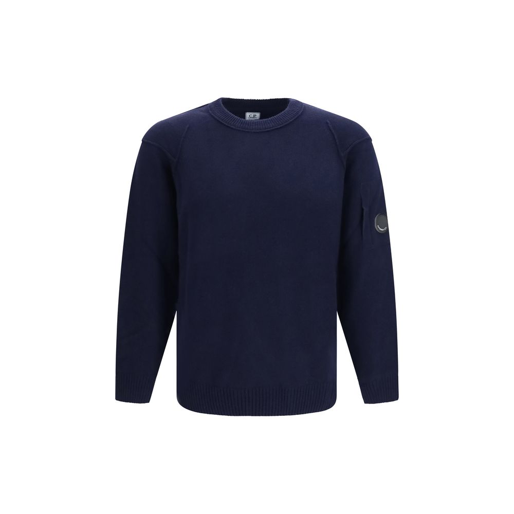 C.P. Company Blue Wool Oves Aries Sweatshirt
