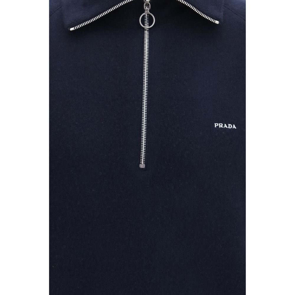 Prada Blue Wool Oves Aries Polo Shirt