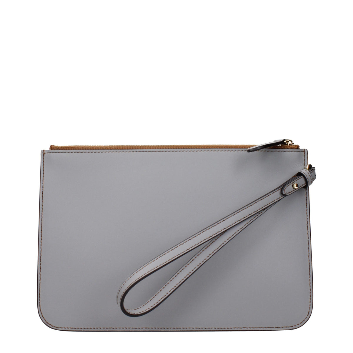 Burberry Gray Leather Clutch Bag