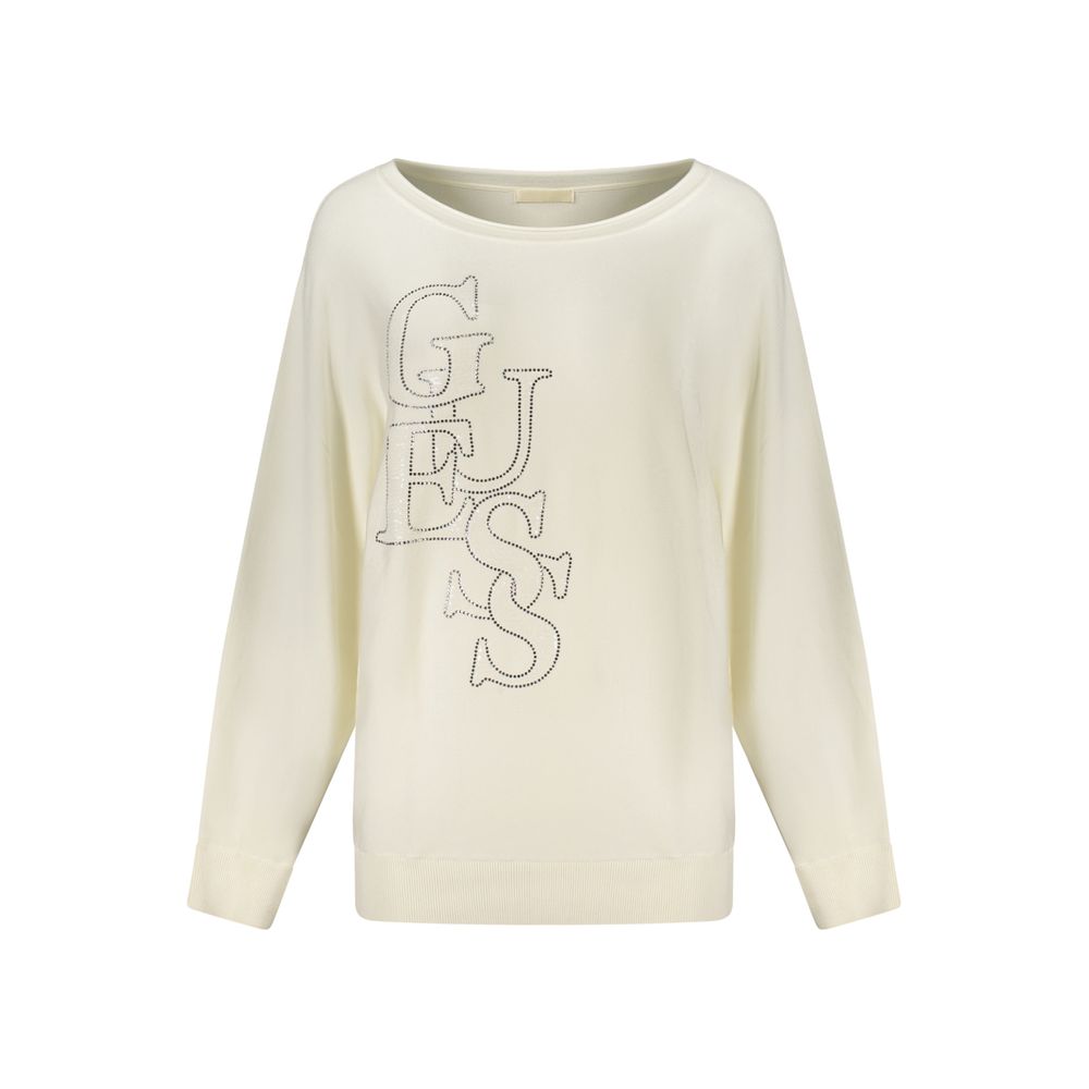 Guess Jeans White Viscose Sweatshirt