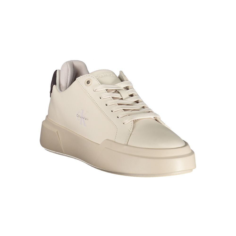 Calvin Klein White Polyester Athletic Sneakers