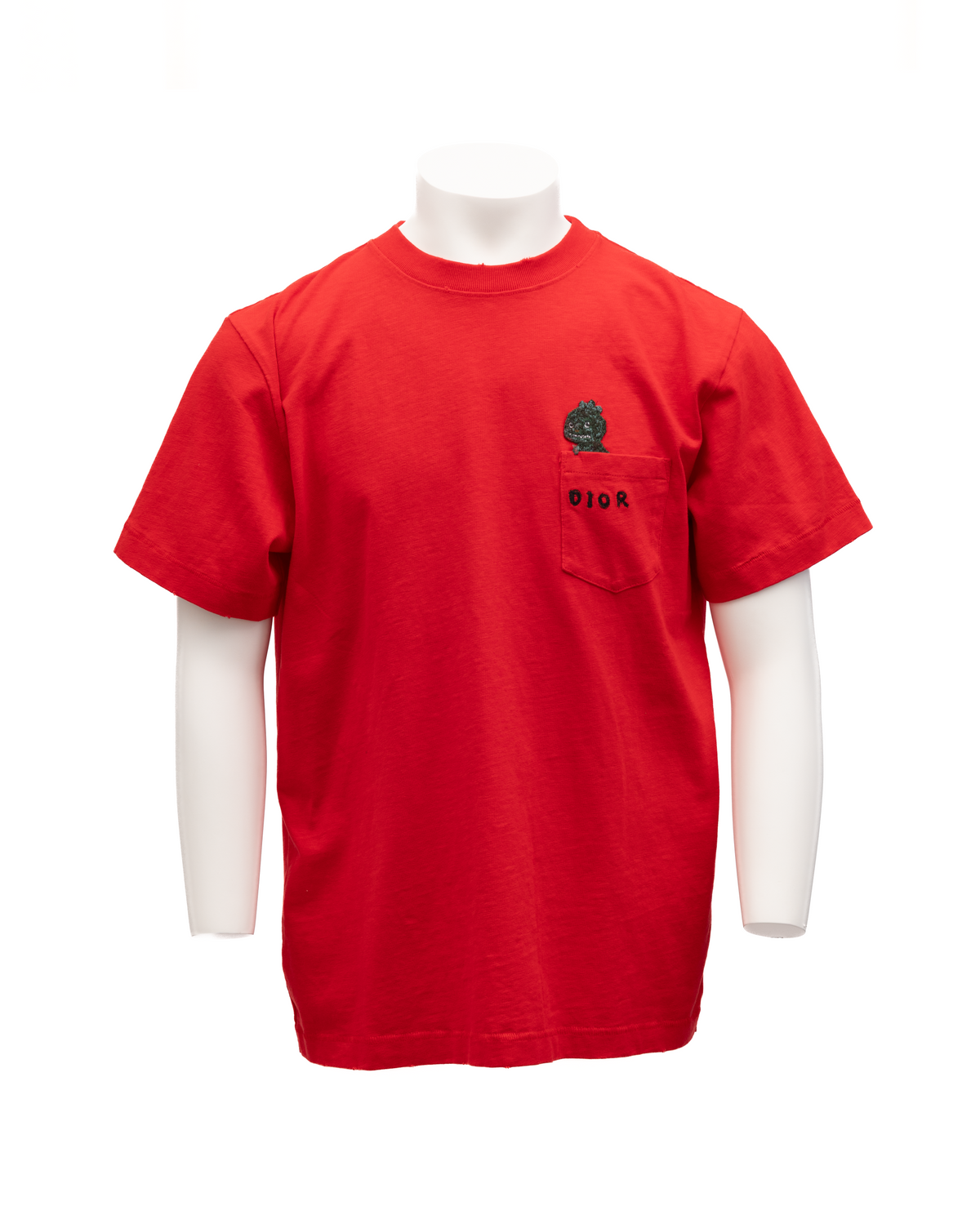 Dior Red Cotton T-Shirts Crew Neck