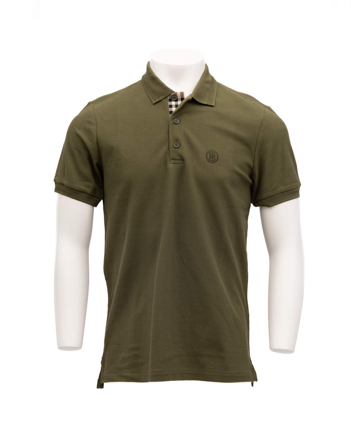 Burberry Olive Cotton Polo Shirt