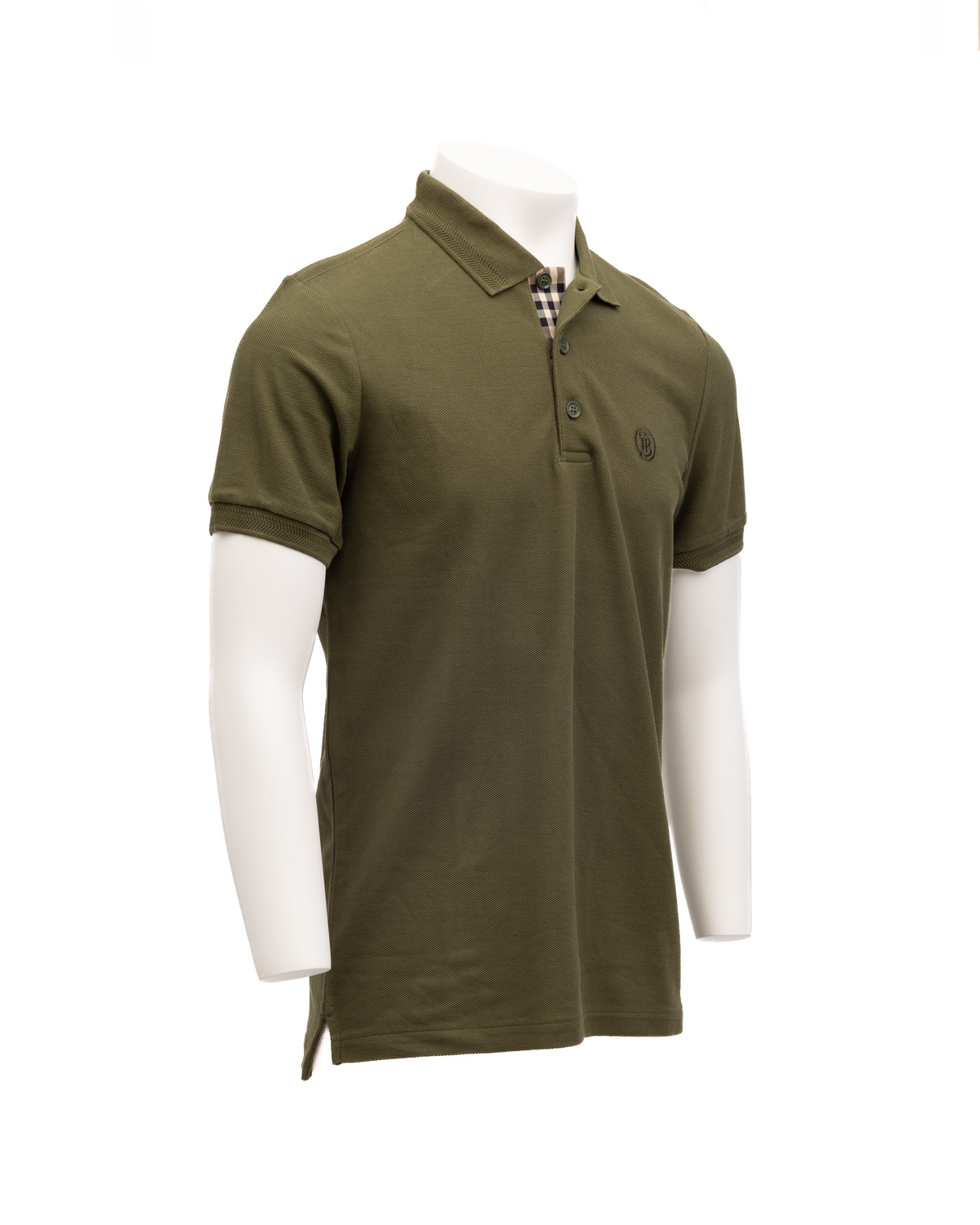 Burberry Olive Cotton Polo Shirt