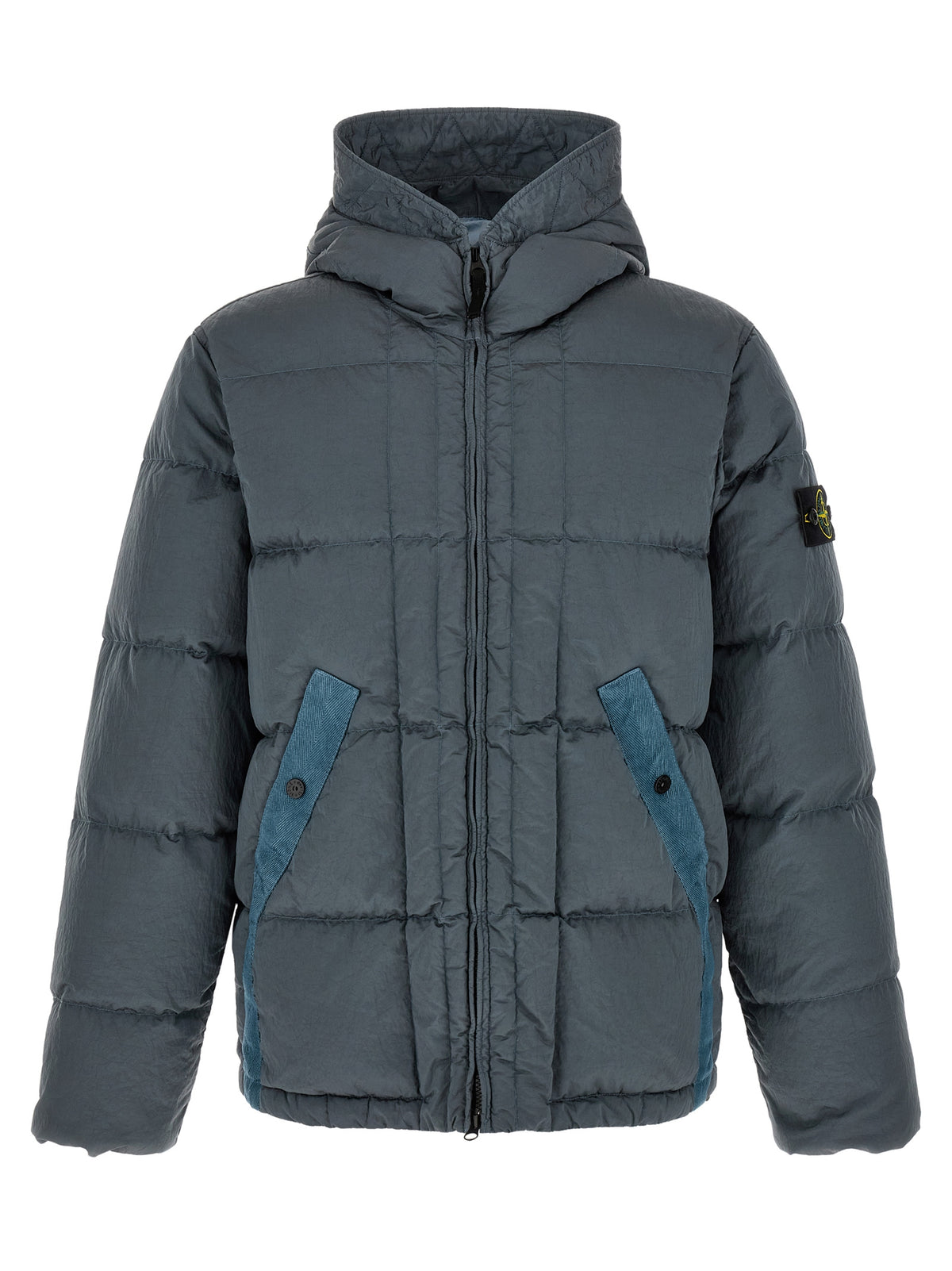 Stone Island Gray Polyamide Full-Length Jacket