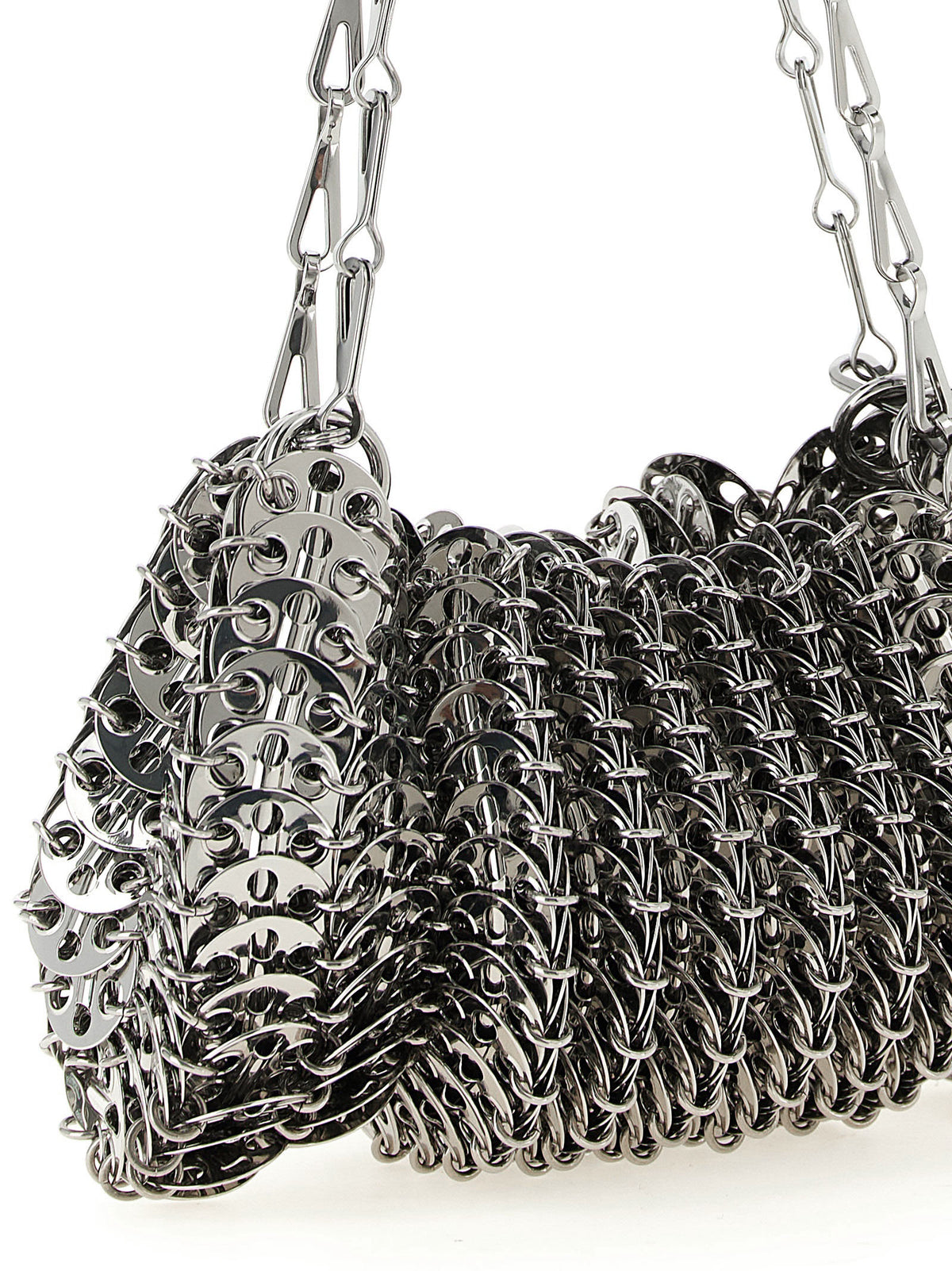 Paco Rabanne Silver Stainless Steel Shoulder Bag