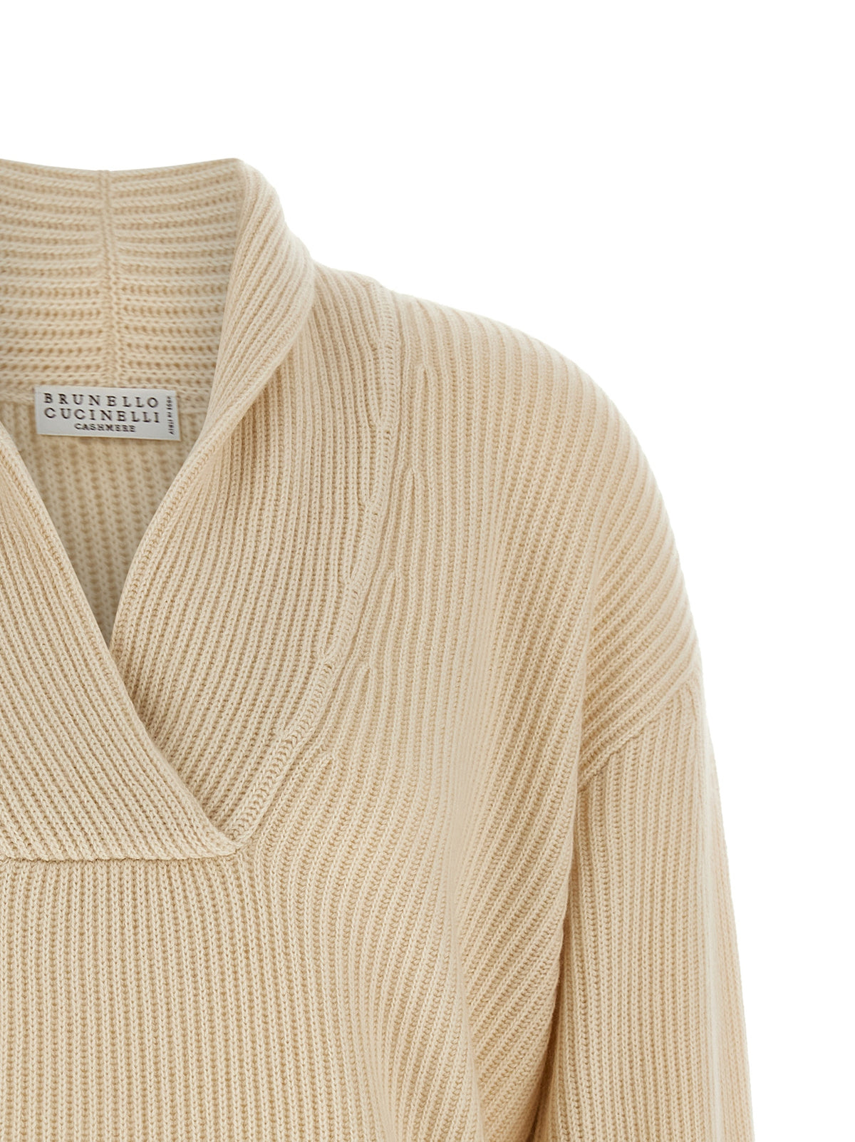 Brunello Cucinelli Beige Cashmere Cardigan