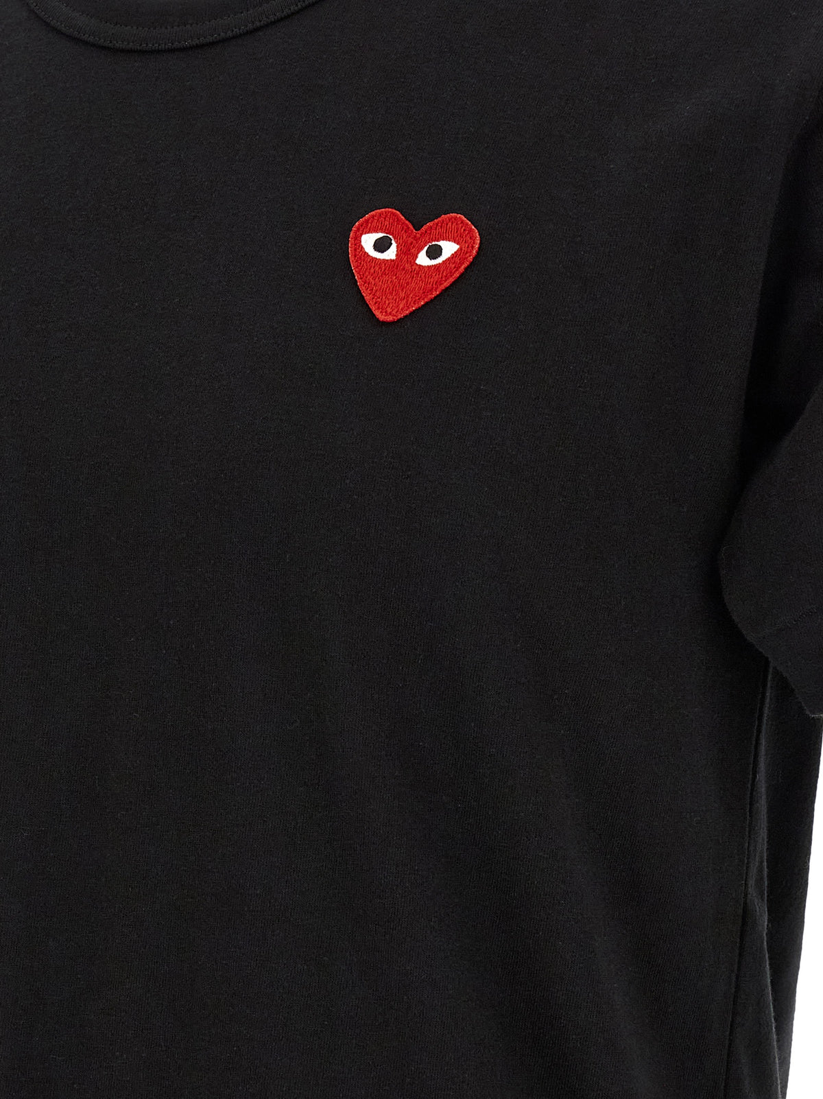 Comme Des Garçons Play Black Cotton T-Shirt