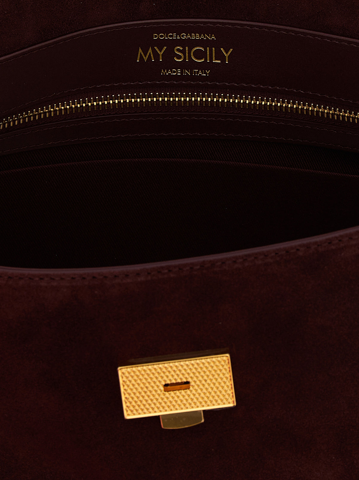Dolce & Gabbana Bordeaux Calfskin Handbag
