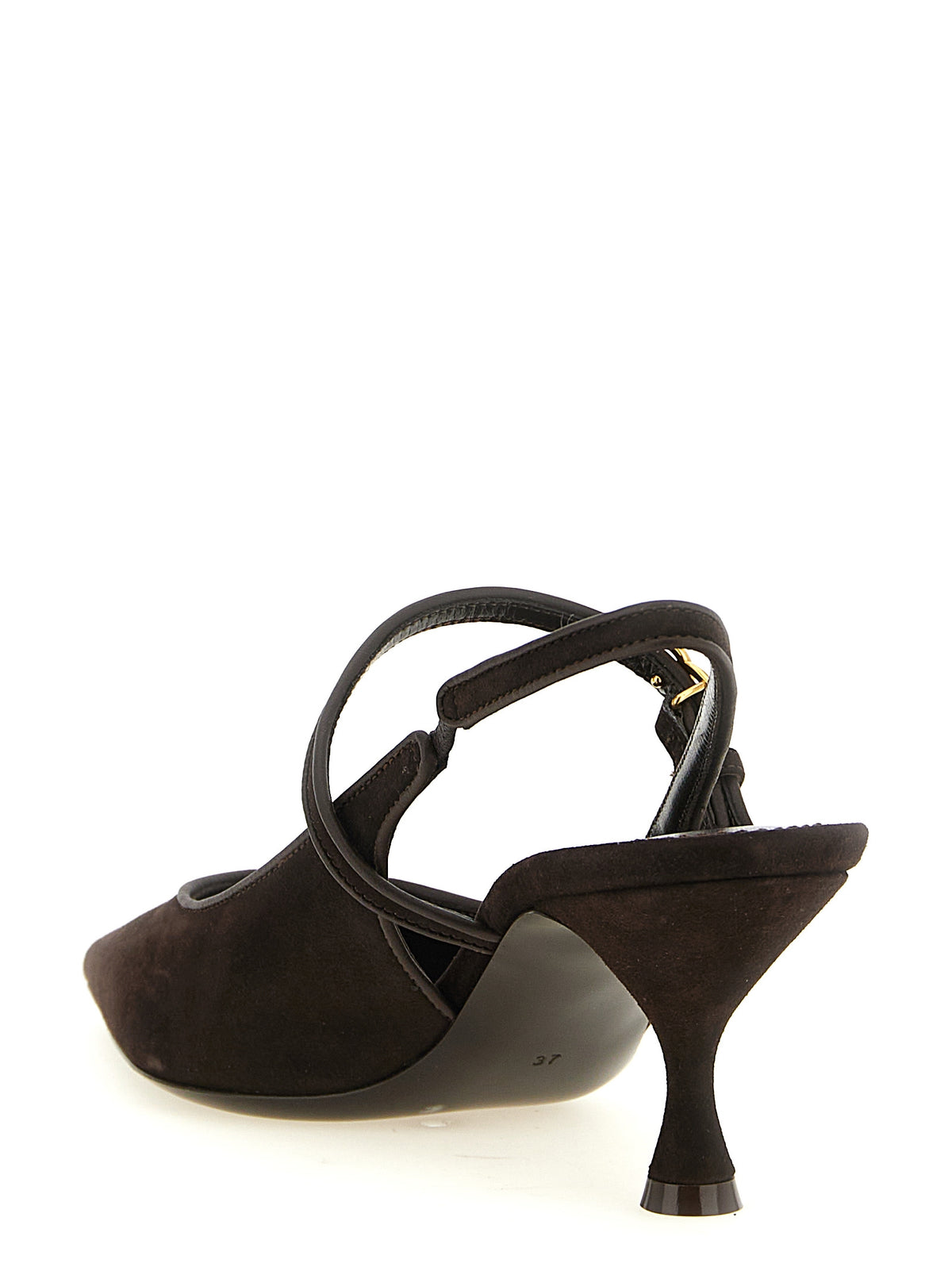 Dolce & Gabbana Brown Goatskin Mid Heel Pumps