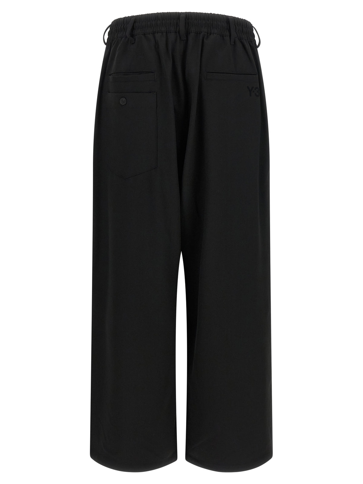 Y-3 Black Wool Casual Pants