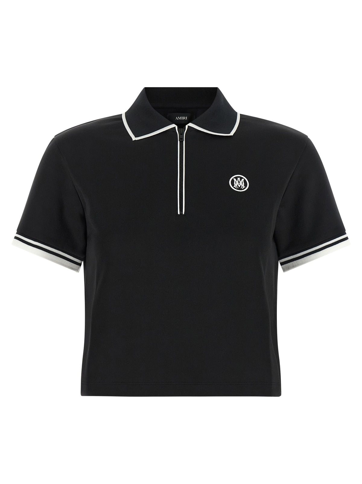 Amiri Black Polyester Polo Shirt