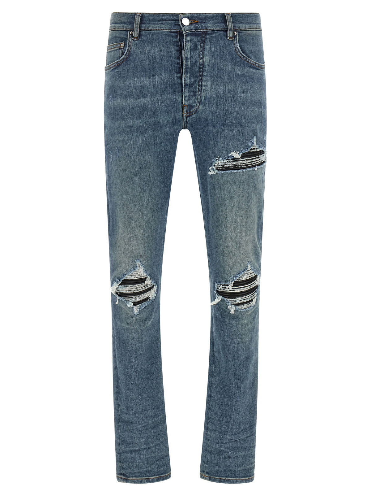 Amiri Blue Cotton Skinny Jeans