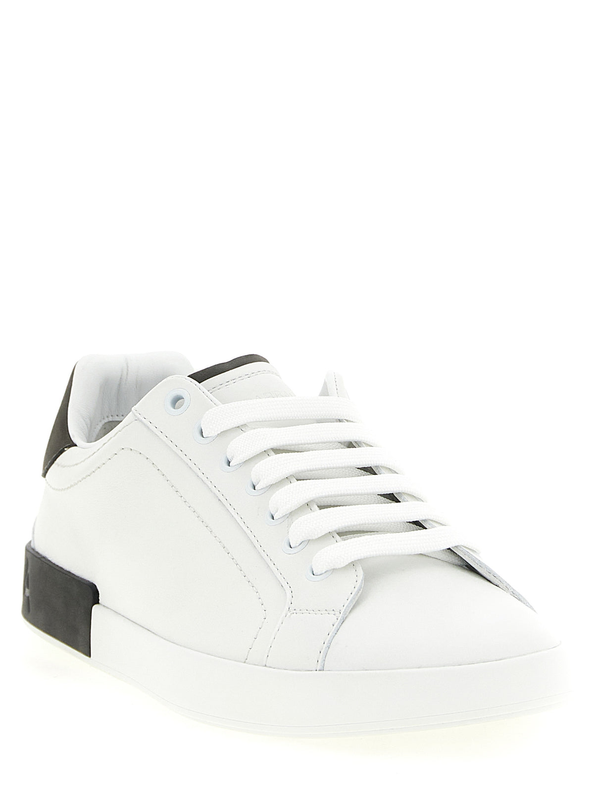 Dolce & Gabbana White Calfskin Low Top Sneakers
