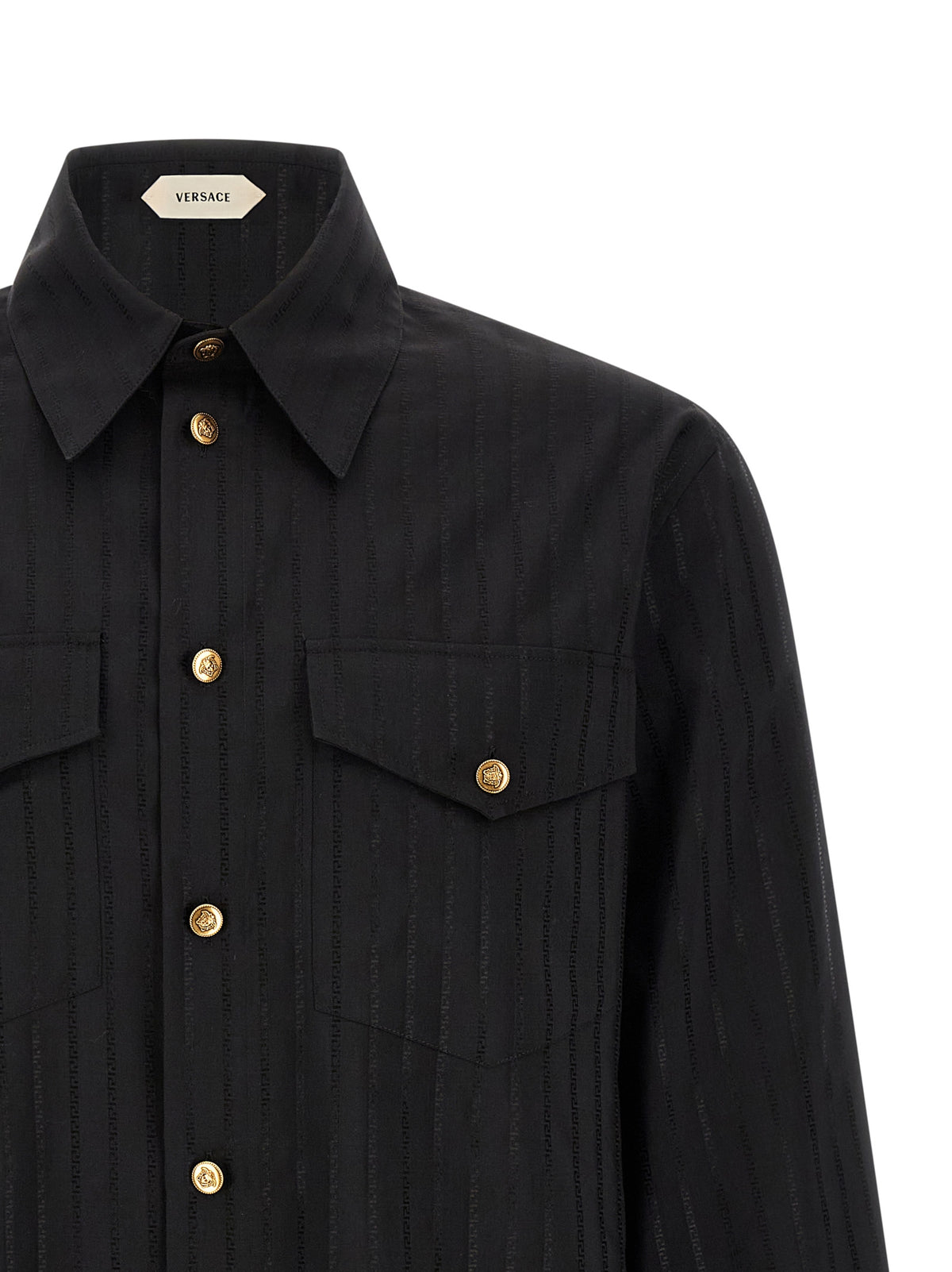 Versace Black Cotton Blouse