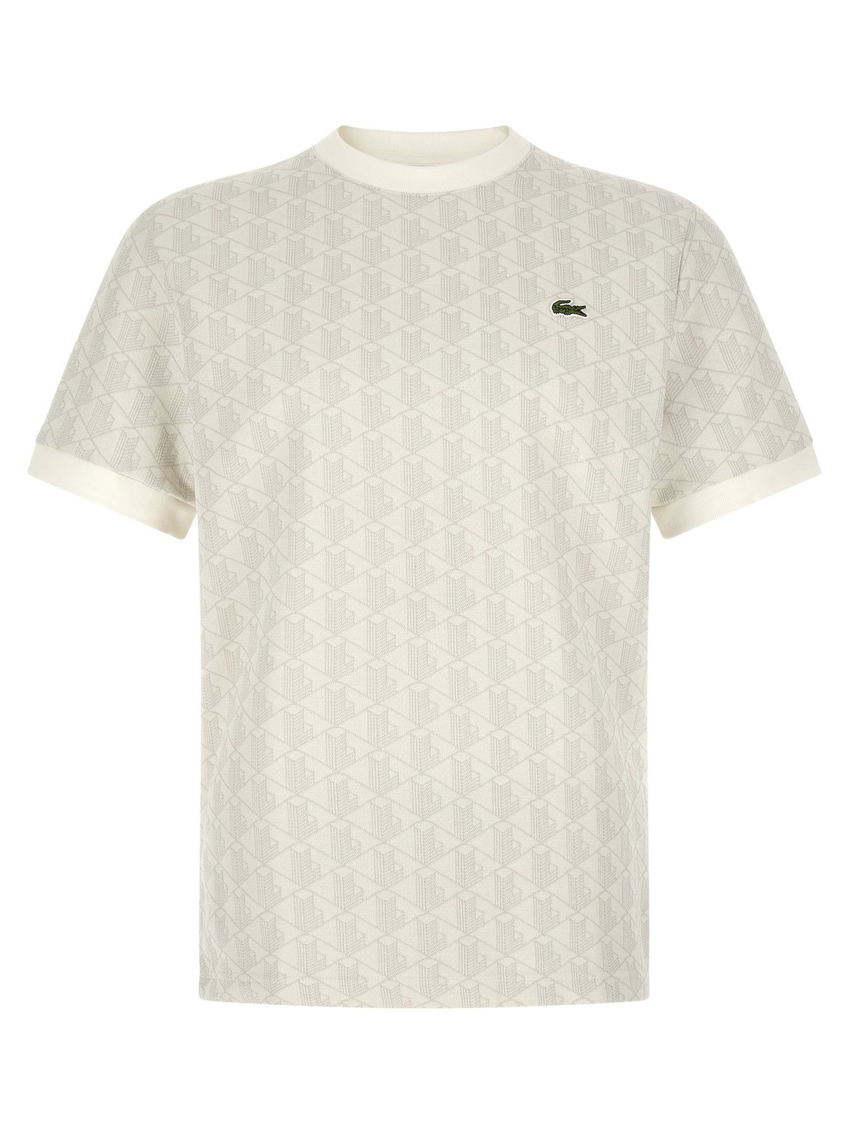 Lacoste Beige Polyester T-Shirt