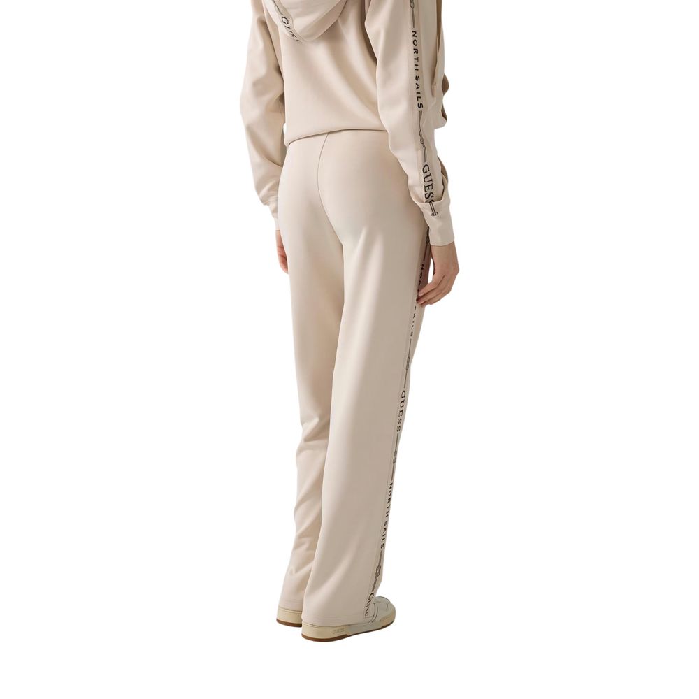 Guess Beige Polyester Joggers (Workout Pants)