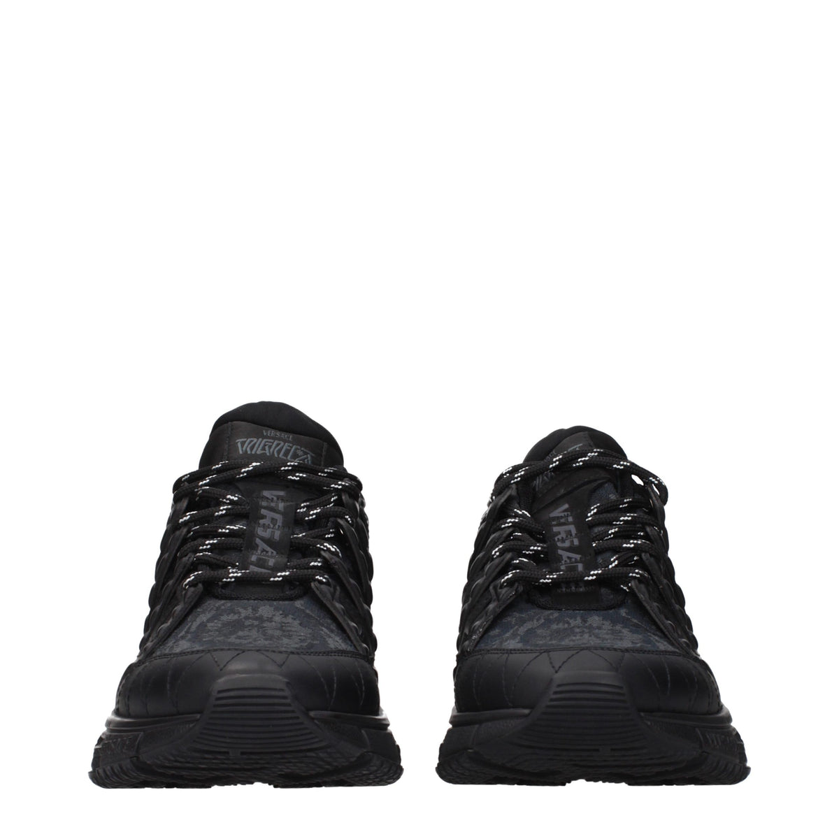 Versace Black Fabric Athletic Sneakers