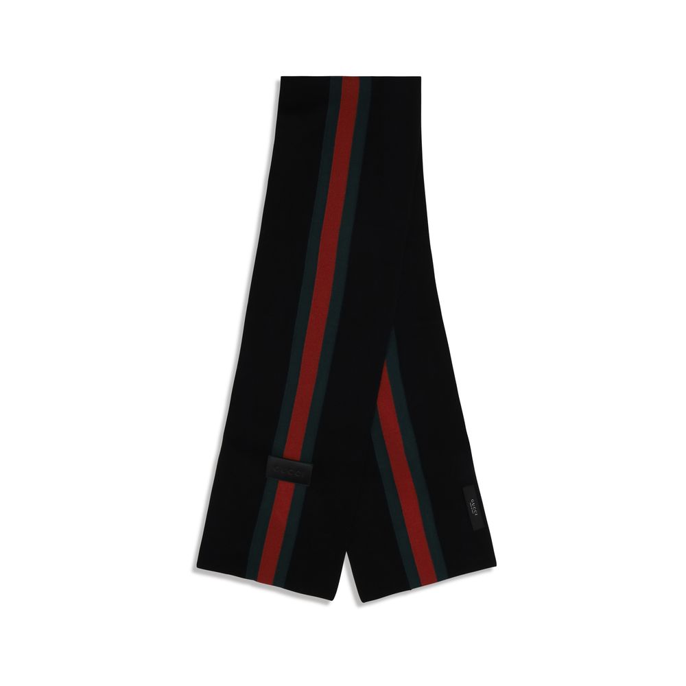 Gucci Black Wool Oves Aries Scarf