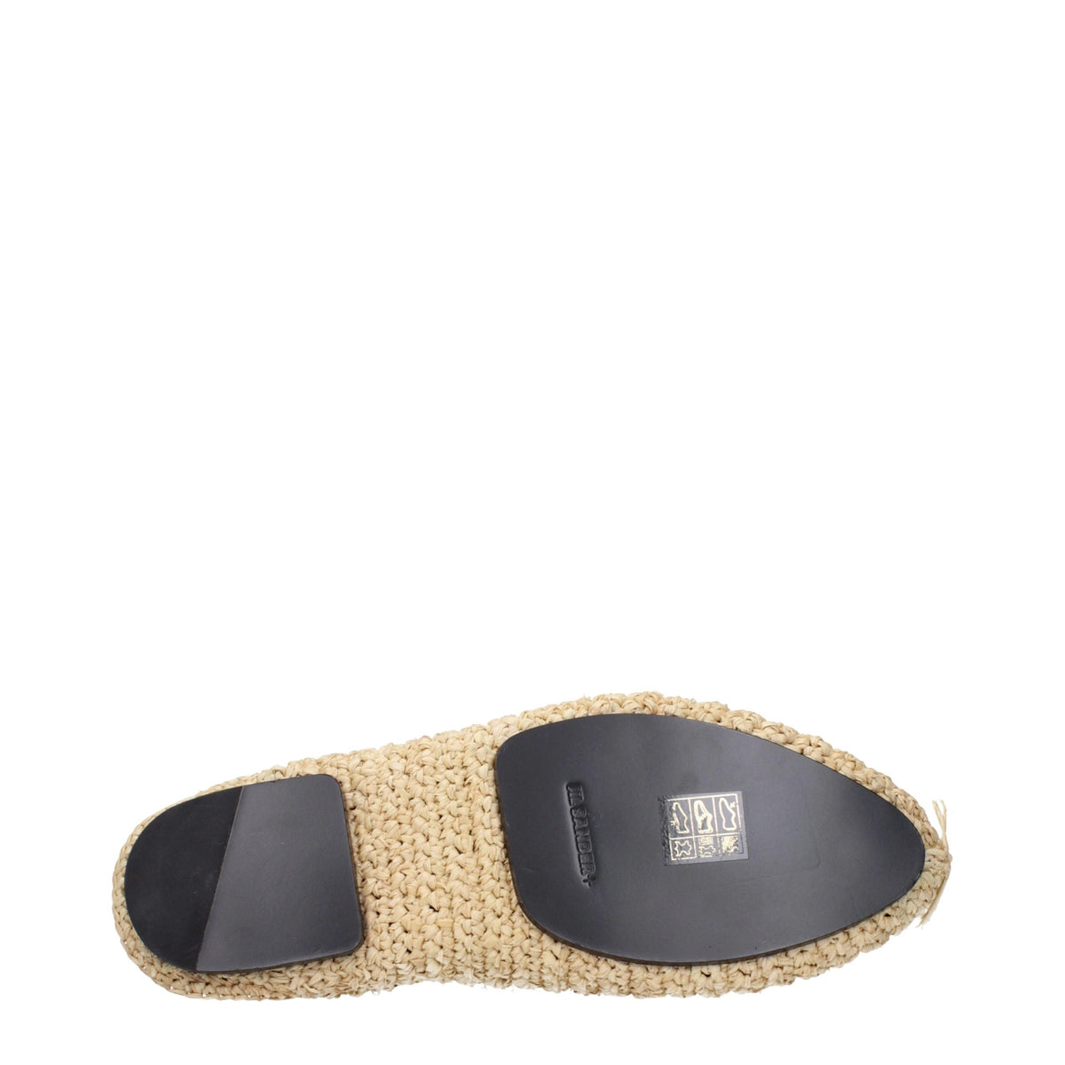 Jil Sander Beige Raffia Slippers