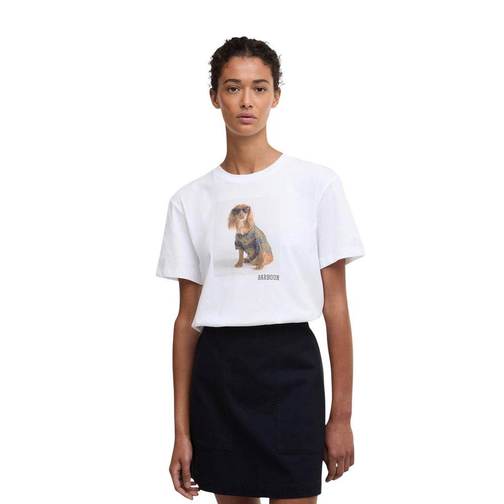 Barbour White Cotton T-Shirt