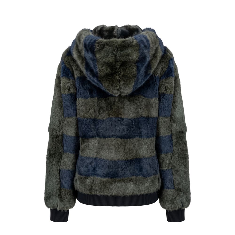 Mr&Mrs Italy Green Rabbit Fur Women Jacket